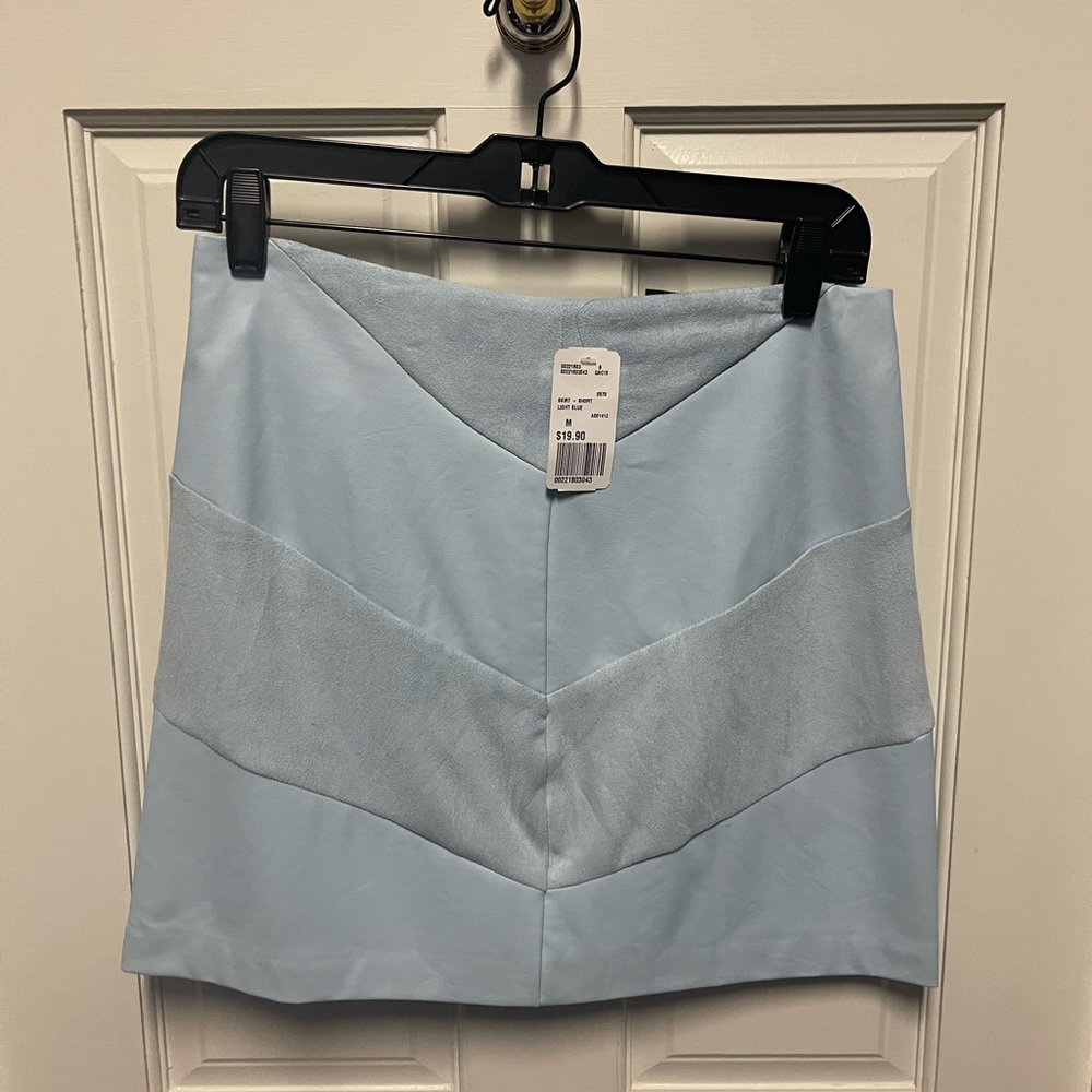 forever 21 vegan leather/suede chevron skirt- size M